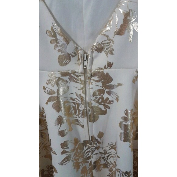 B Darlin Dress 13-14 Jr  Ivory-Gold Floral Fit-Flare Mini-NWT FROM Macys FORMAL - Picture 10 of 16